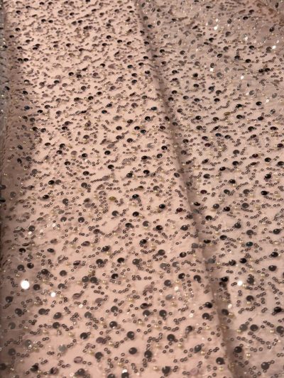 Tul salmón claro pedrería