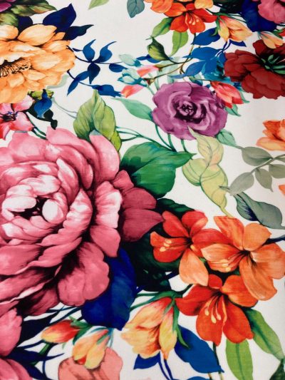 Bielástico gabardina azahar f.blanco