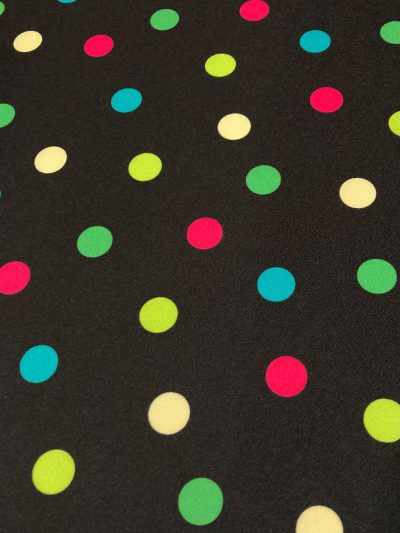 Bielástico gabardina lunar colorines