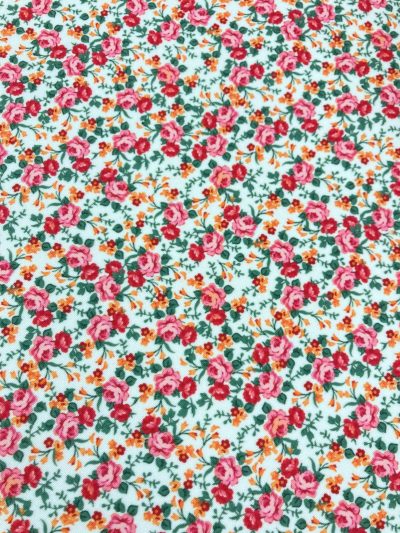 Bielástico gabardina florecillas