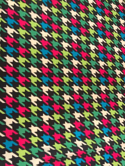 Bielástico gabardina pata de gallo multicolor