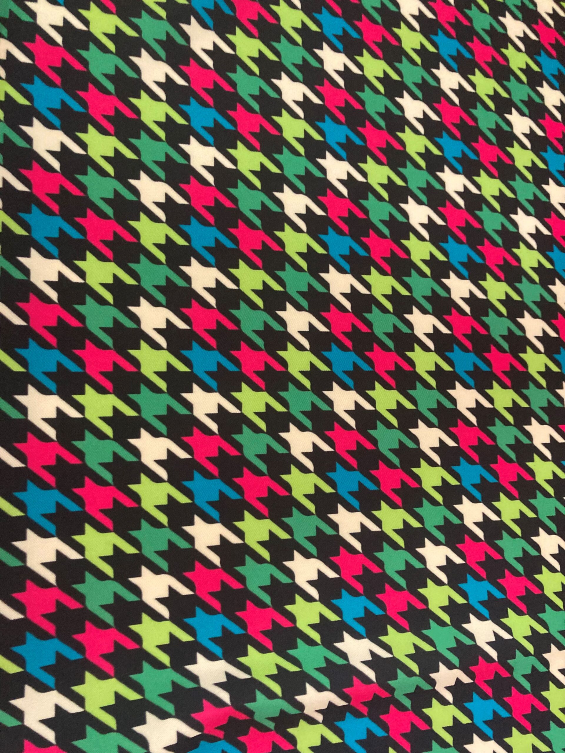 Bielástico gabardina pata de gallo multicolor