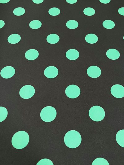 Bielástico gabardina lunar verde f.negro