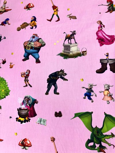 Algodón cuentos rosa