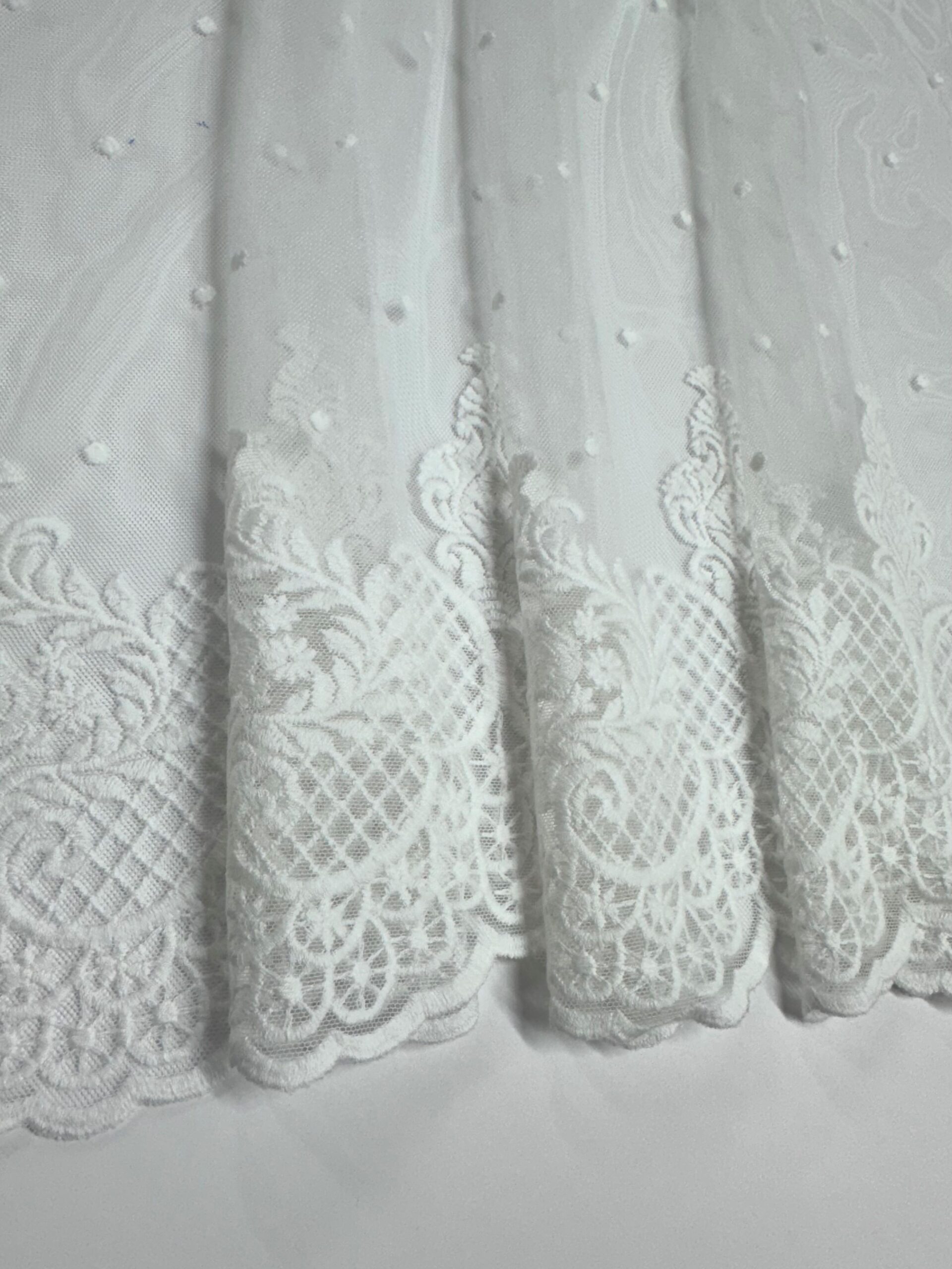 Tul bordado Edurne blanco