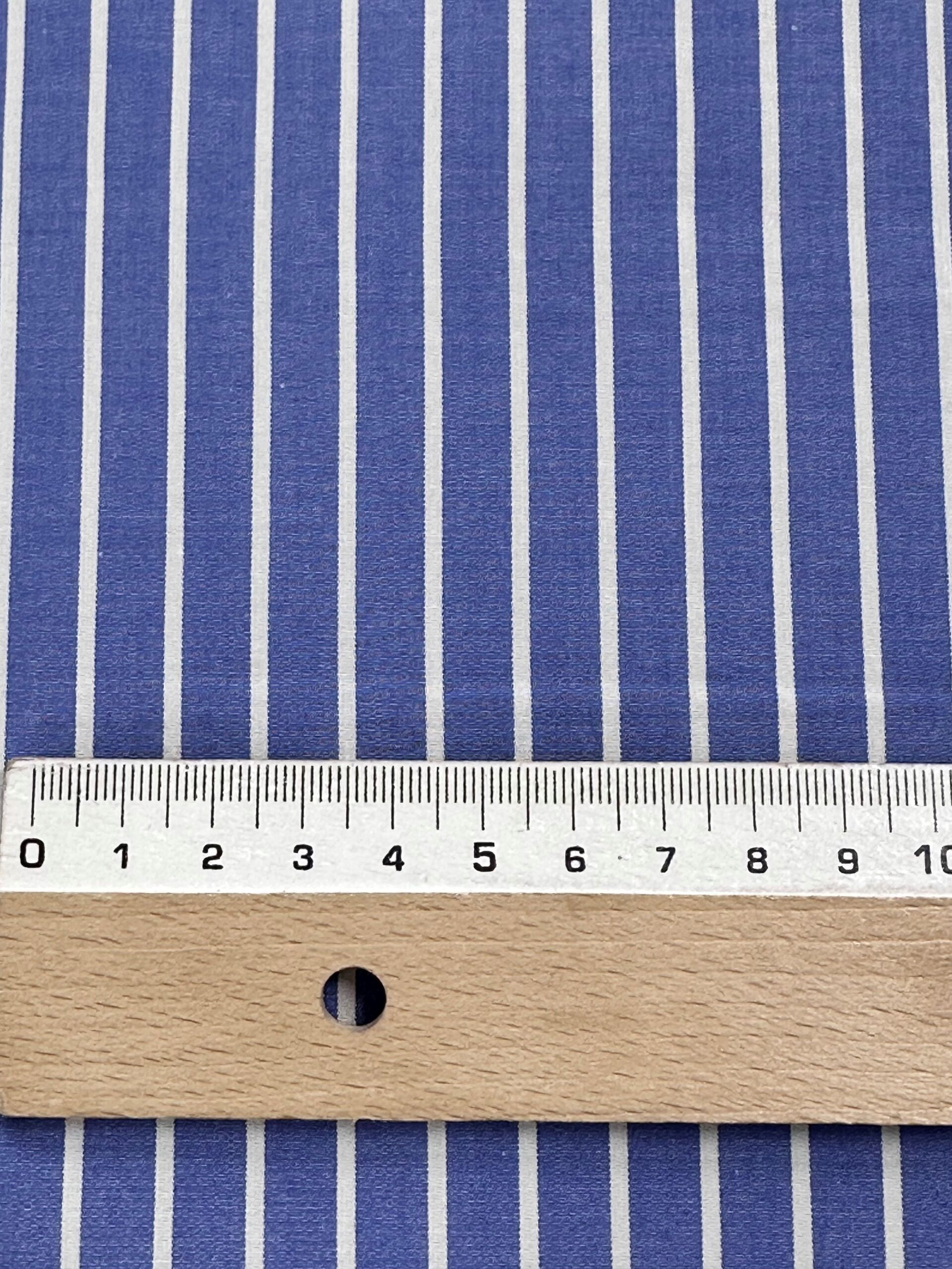 Algodón rayas azul