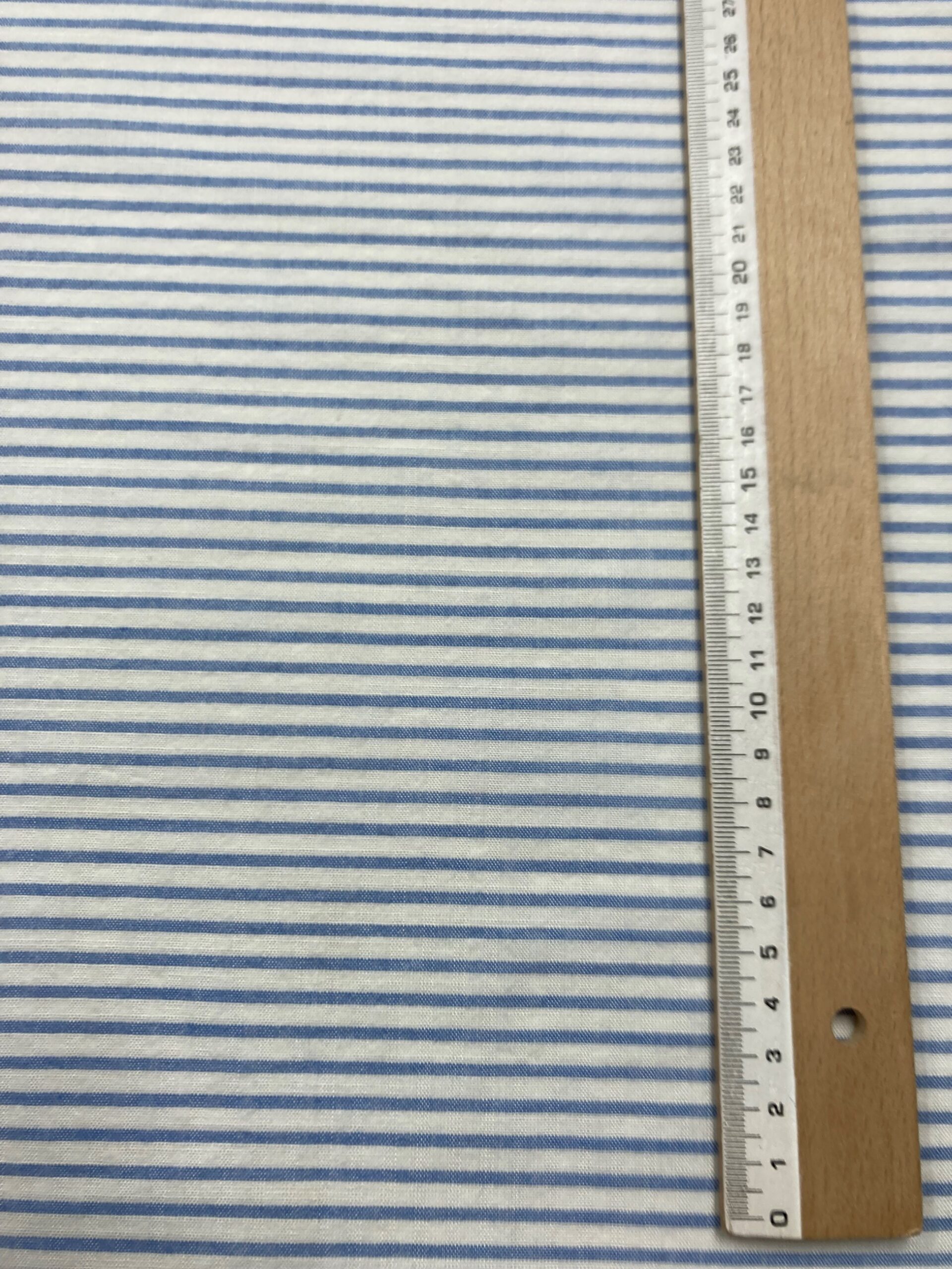 Algodón rayas azul Nilo