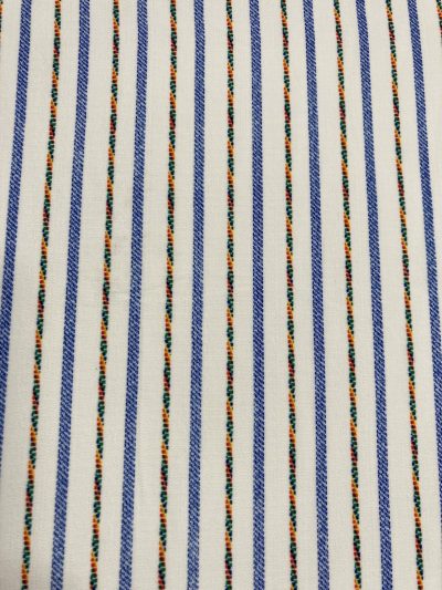 Algodón rayas azul-colores