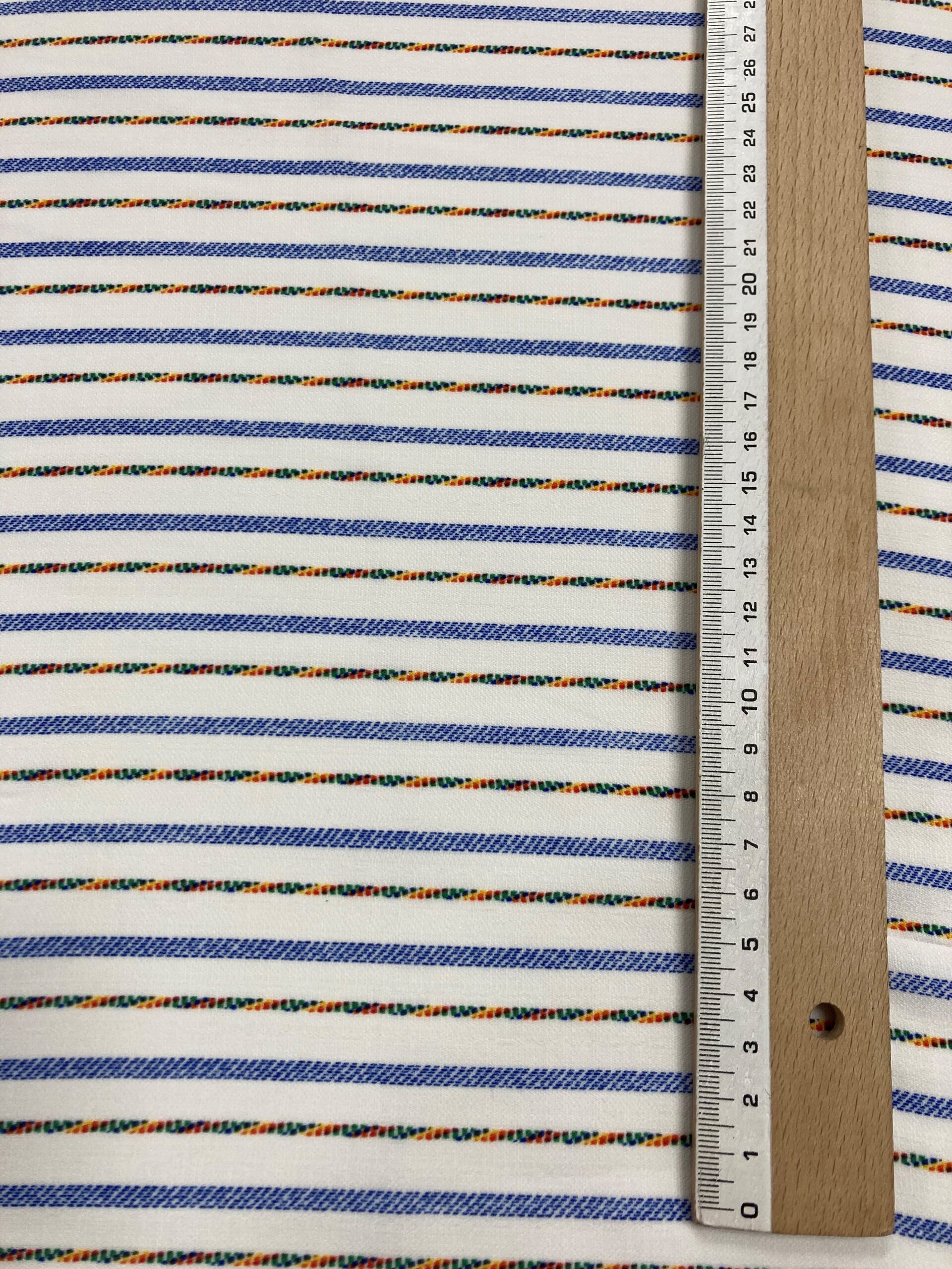 Algodón rayas azul-colores