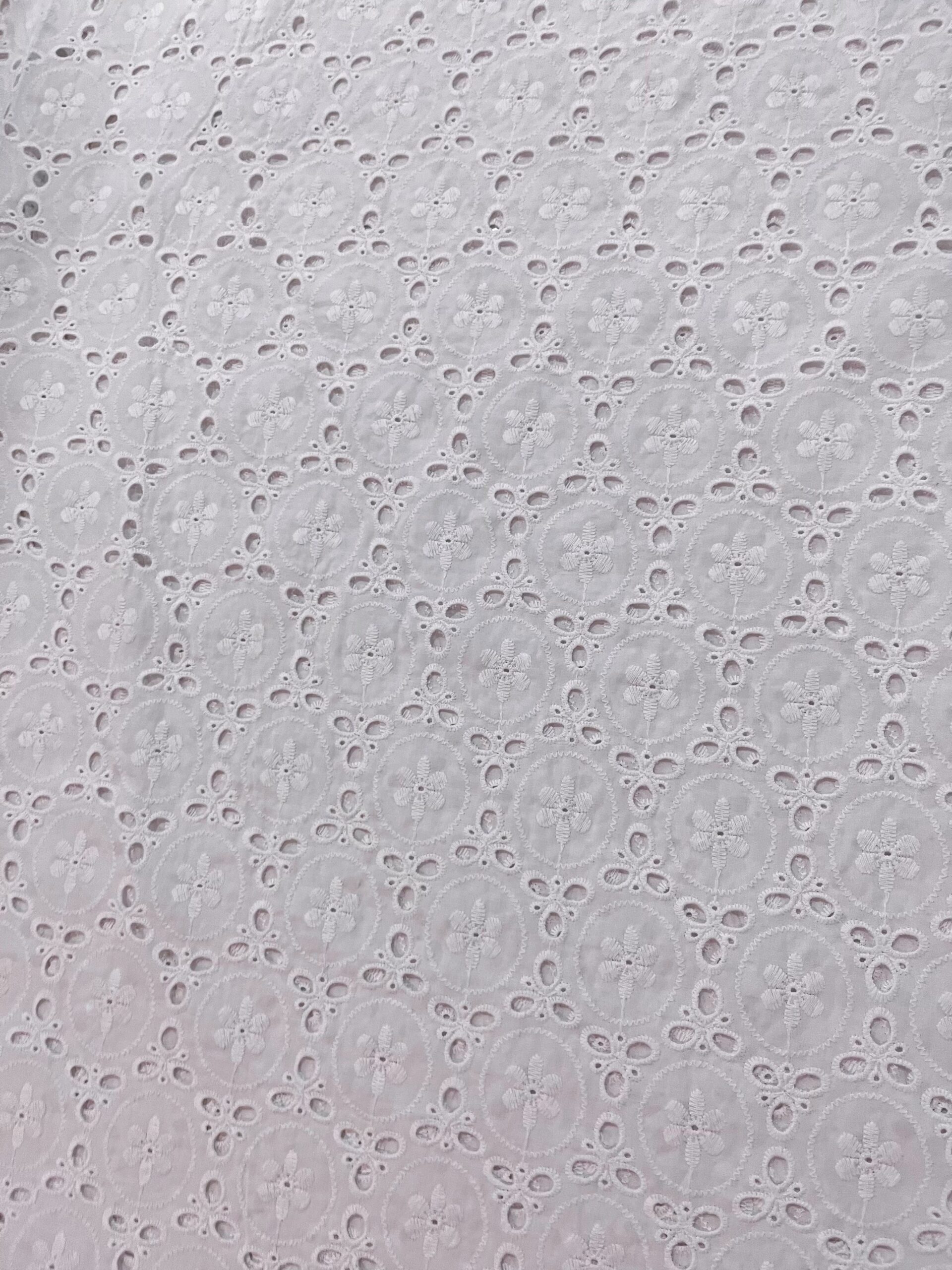 Batista algodón Alondra Blanca