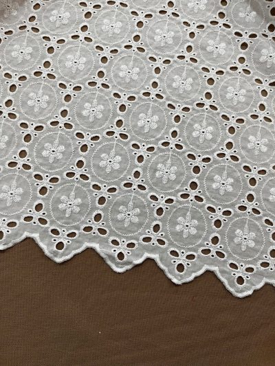 Batista algodón Alondra Blanca