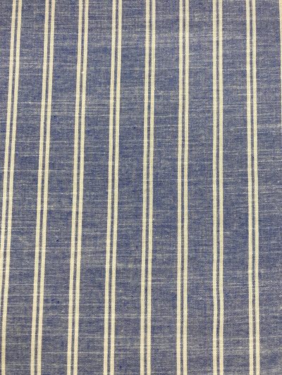 Algodón rayas chambrai azul