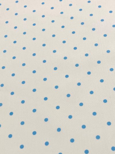 Popelín Flamenca Lunar Azul F.Blanco