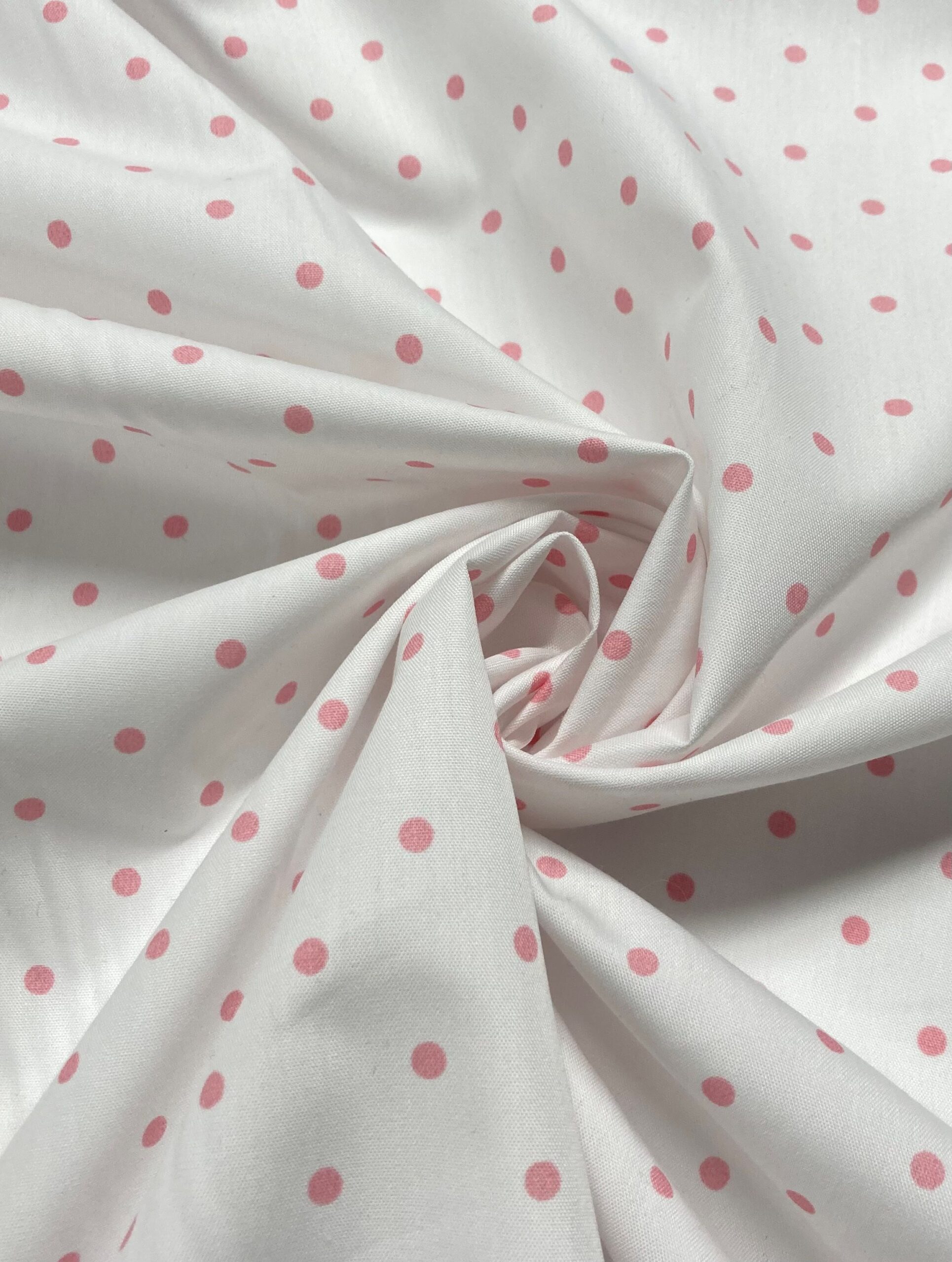 Popelín Flamenca Lunar Rosa F.Blanco