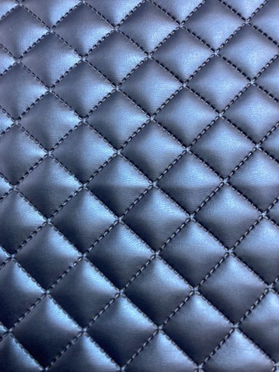 Polipiel Acolchada Azul Metalizado