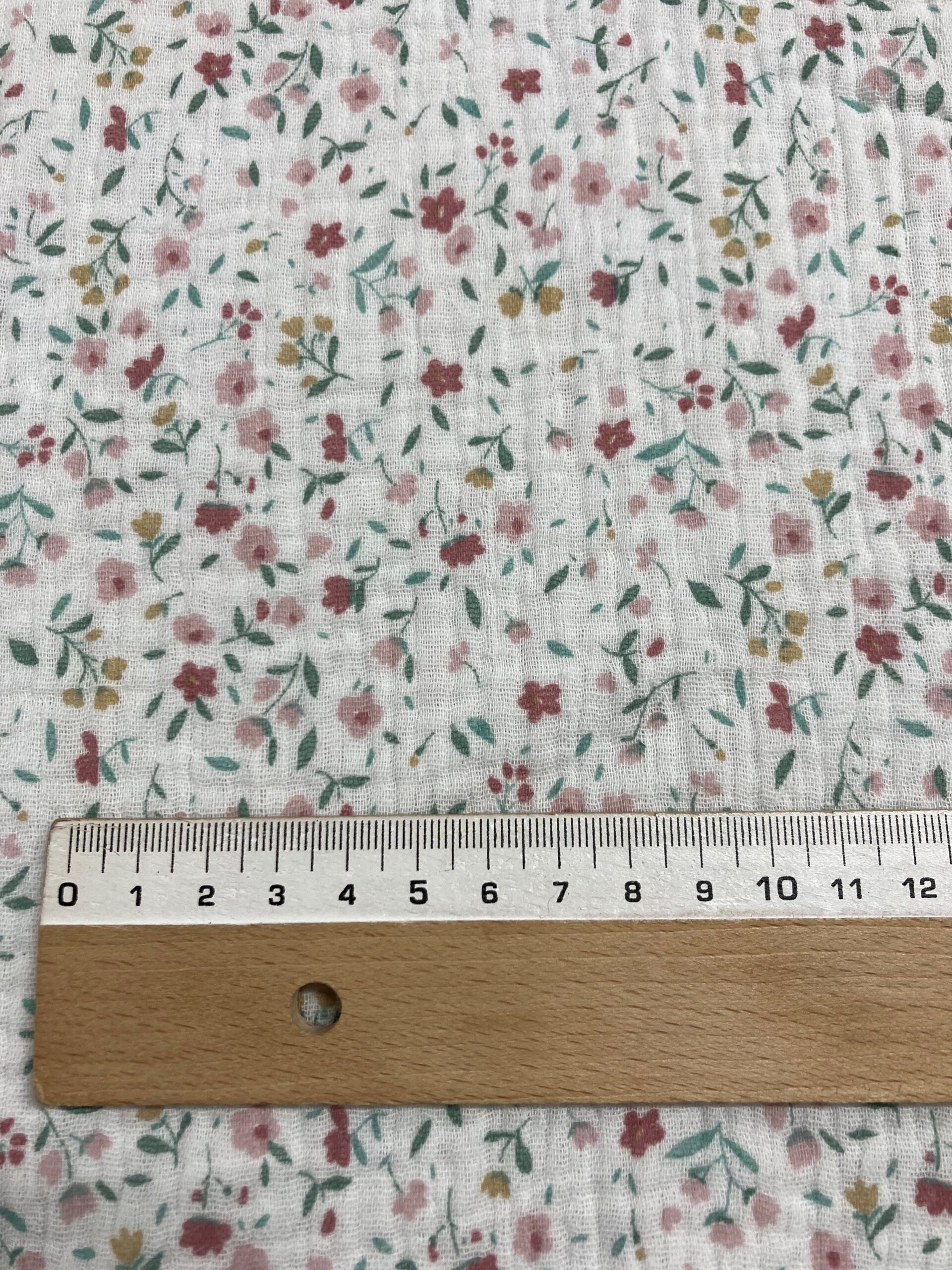 Doble Gasa f.blanco florecillas