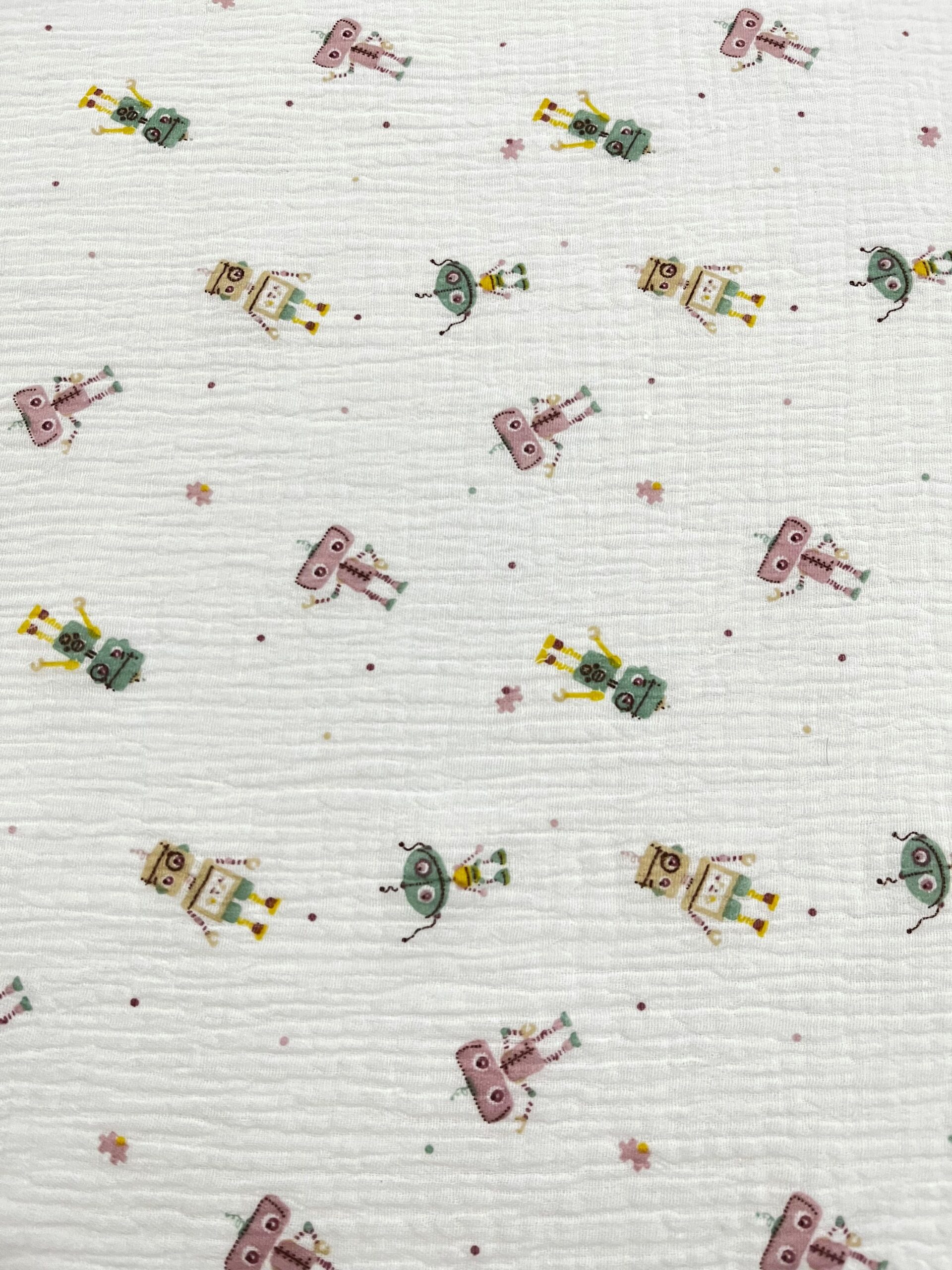 Doble Gasa f.blanco muñecos