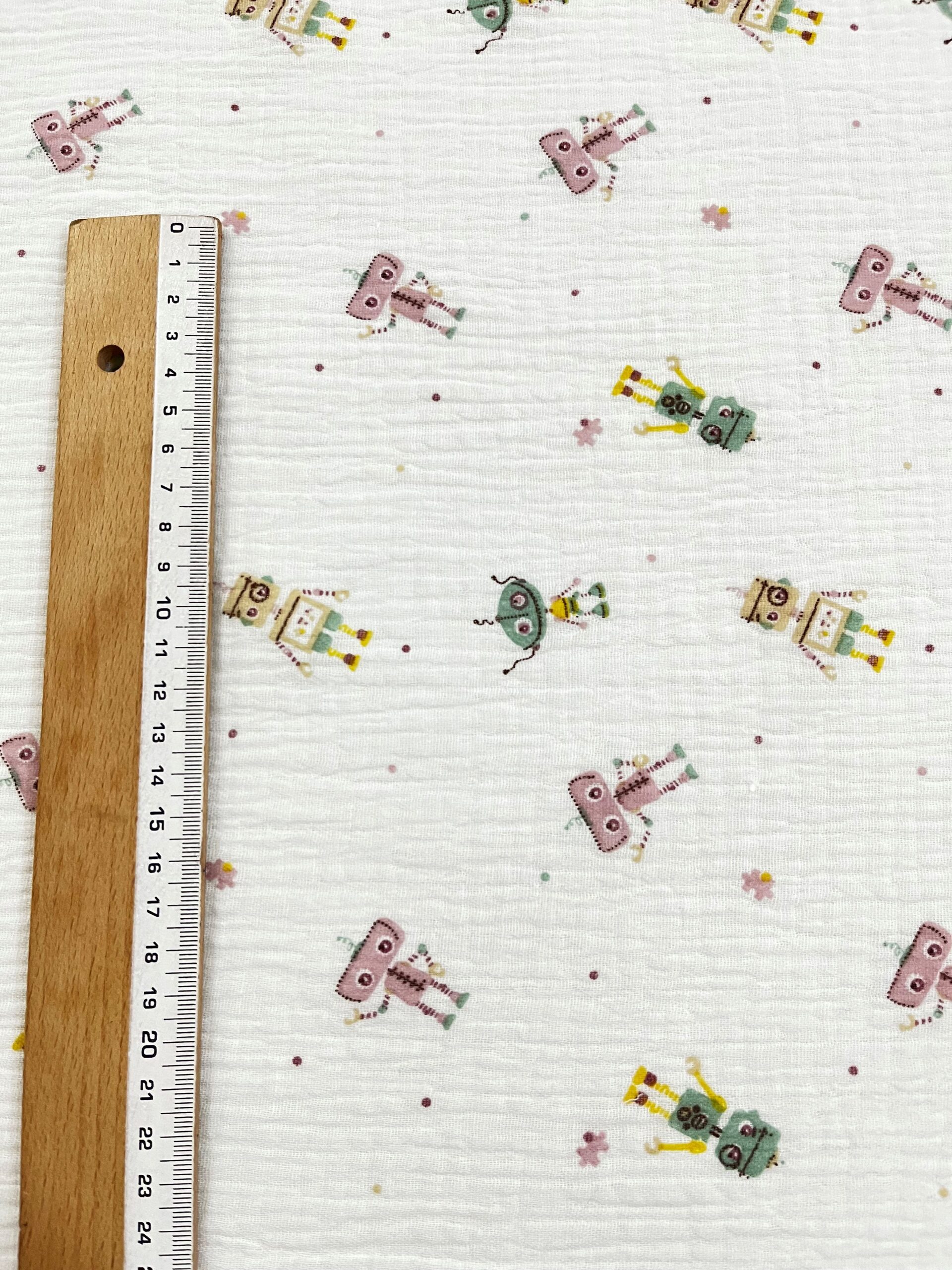 Doble Gasa f.blanco muñecos