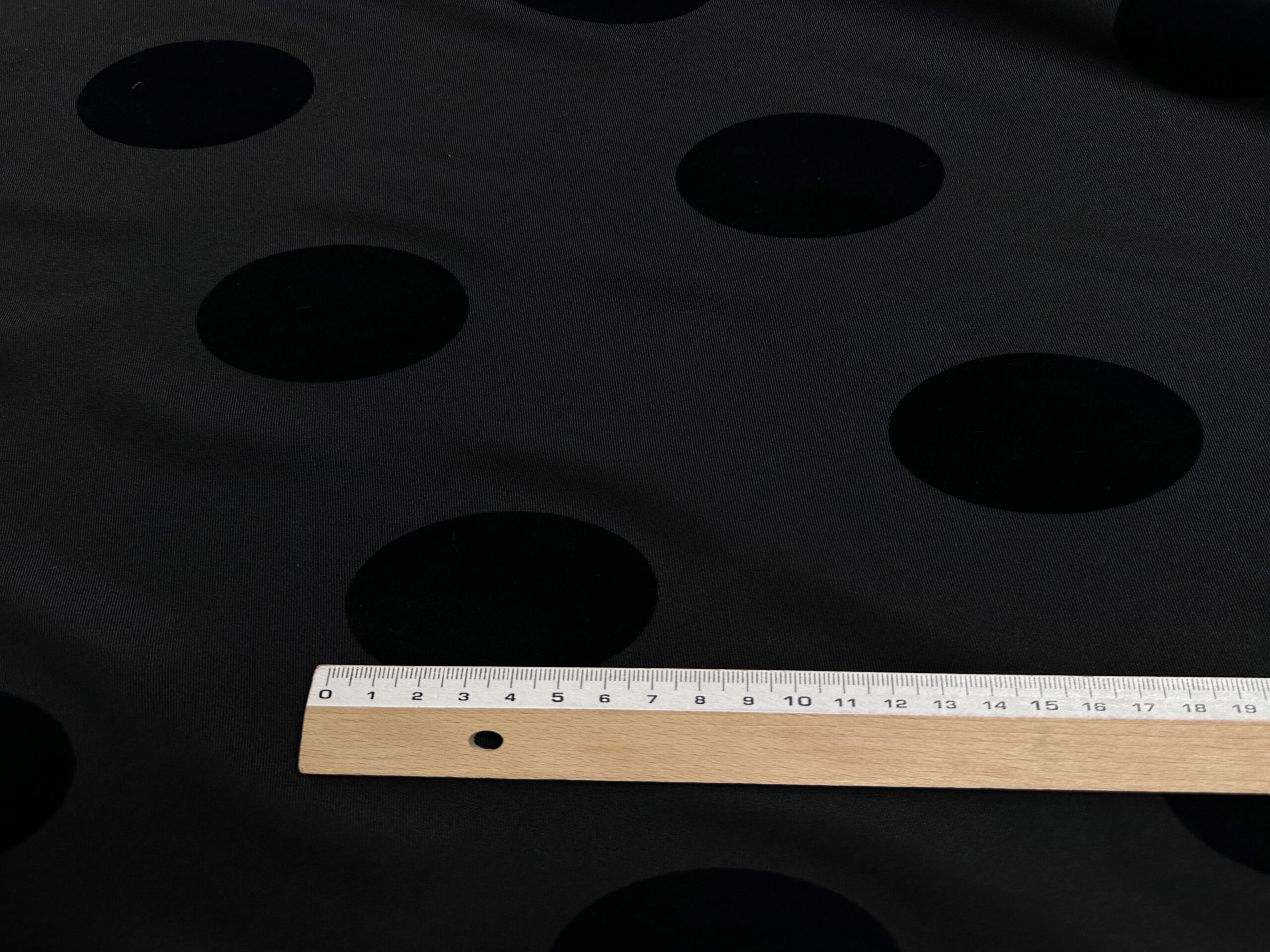 Bielástico negro lunar flocado terciopelo negro*