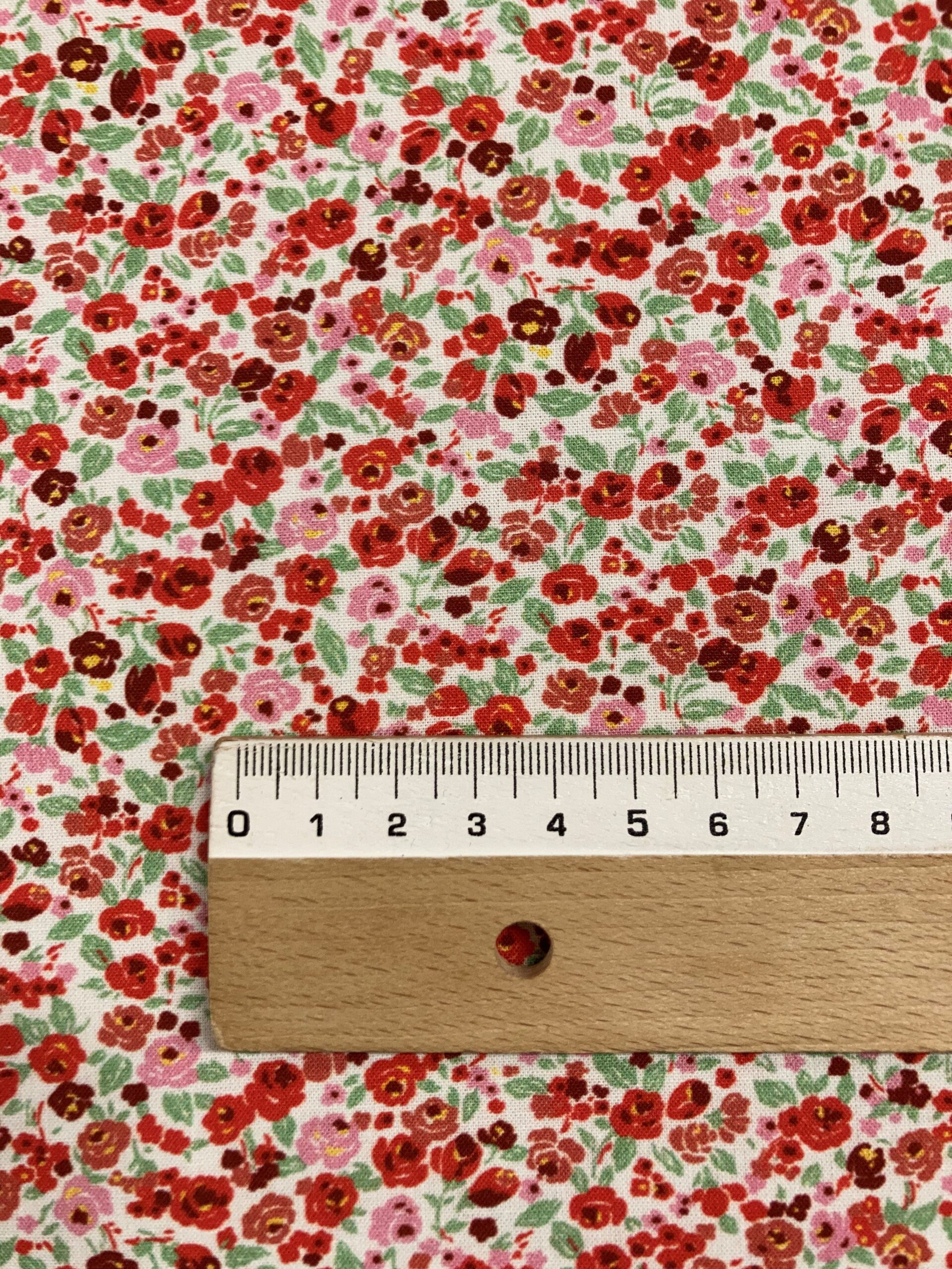 Algodón Mota pop rojo