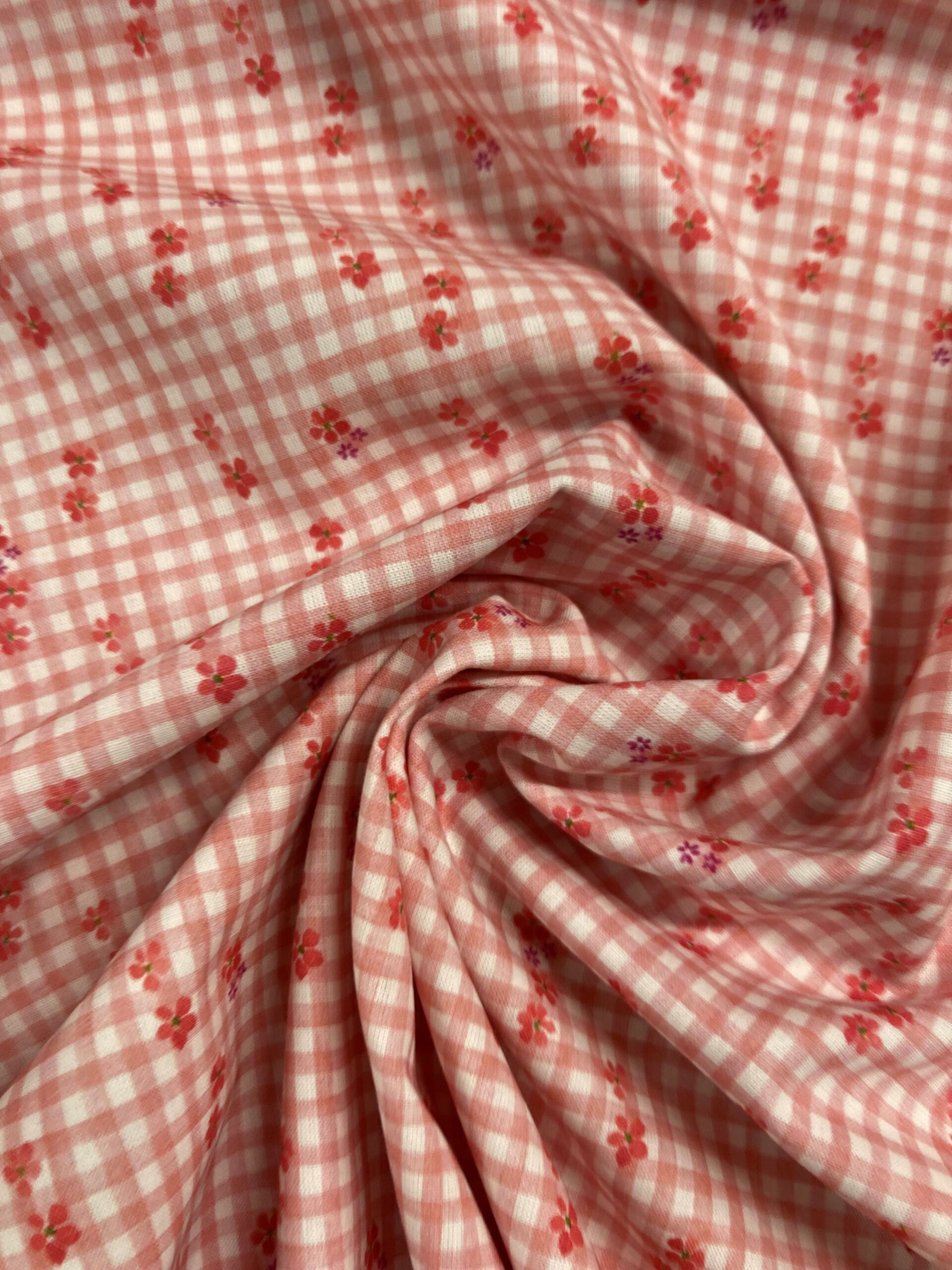 Algodón Carine f.vichy rosa