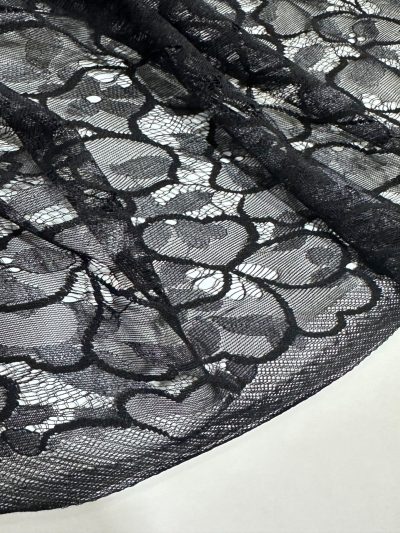 Encaje poliéster negro (retal)