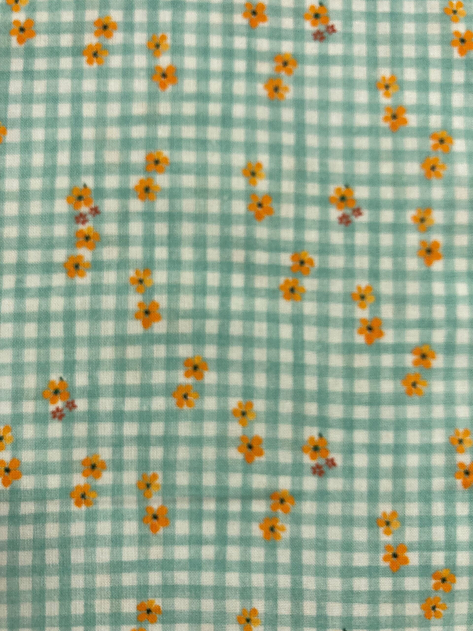 Algodón Carine f.vichy verde