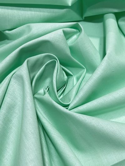 Algodón liso verde menta claro