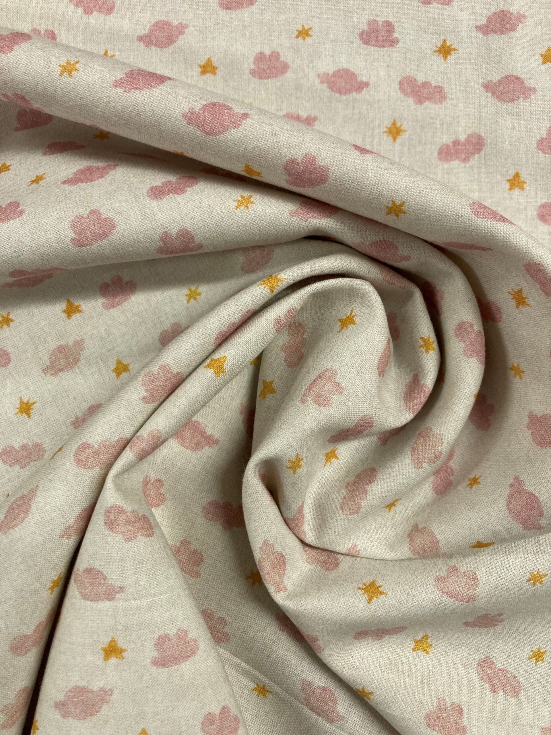 Algodón Nubes-Estrellas