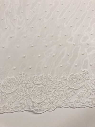 Tul bordado Bryn Blanco