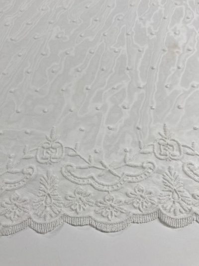 Tul bordado Briella Blanco