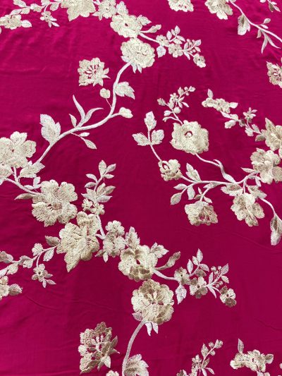 Viscosa bordada Kabuki f.fucsia