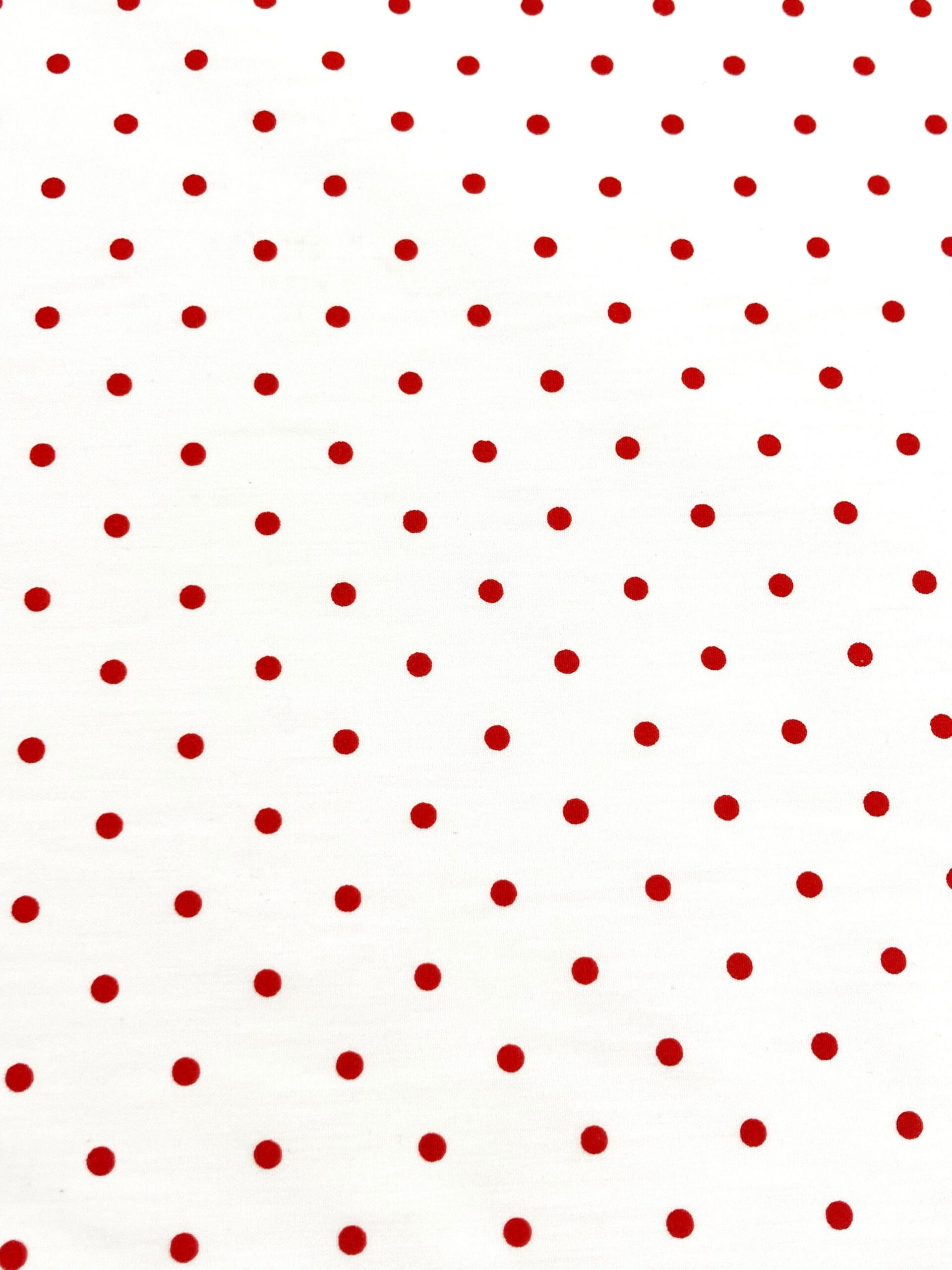 Popelín Flamenca Lunar lenteja rojo