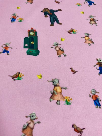 Algodón Feroz-cabritillos rosa