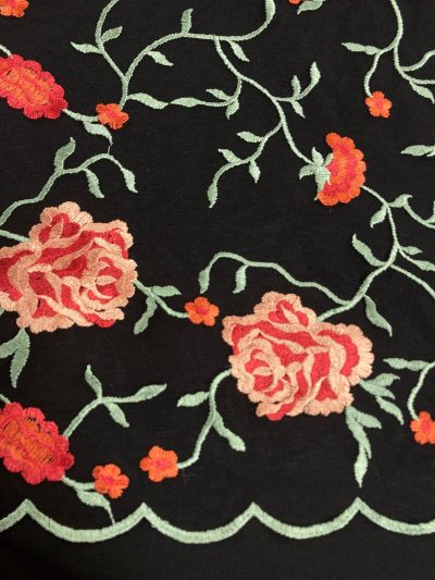 Tul bordado negro Noelia