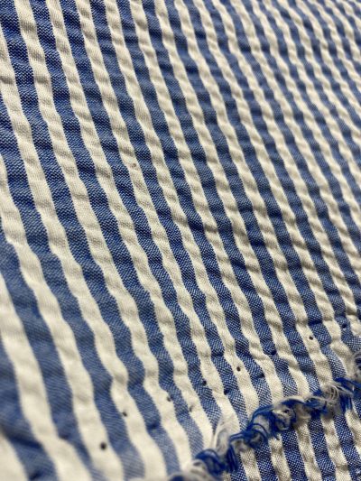 Raya seersucker azul (retal)