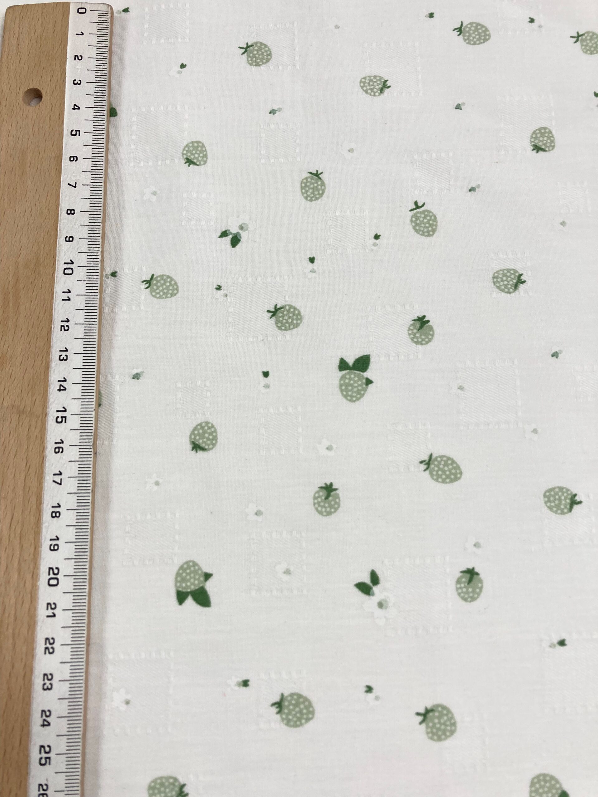 Algodón Fresas Verde