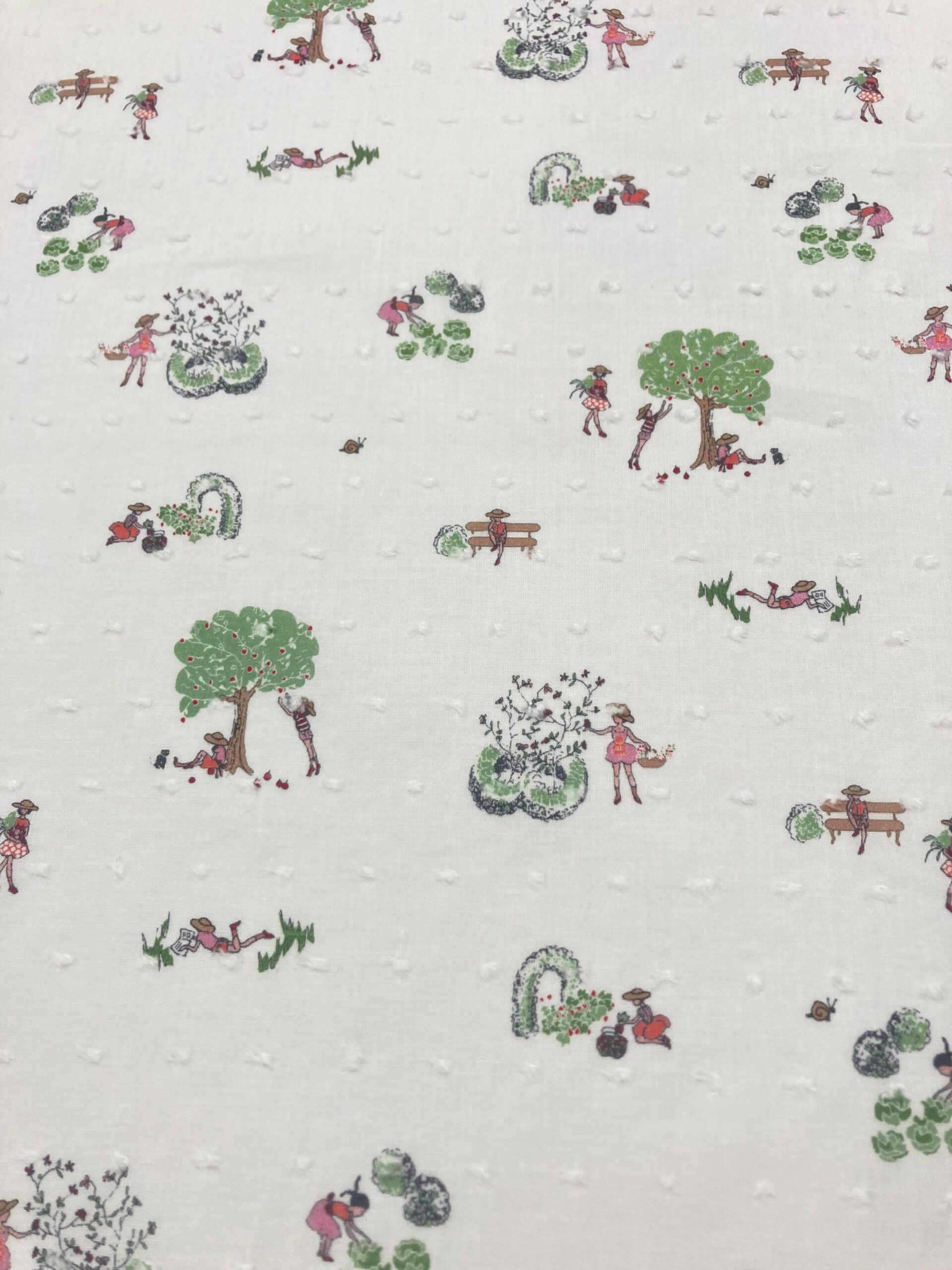 Algodón Plumeti arboles