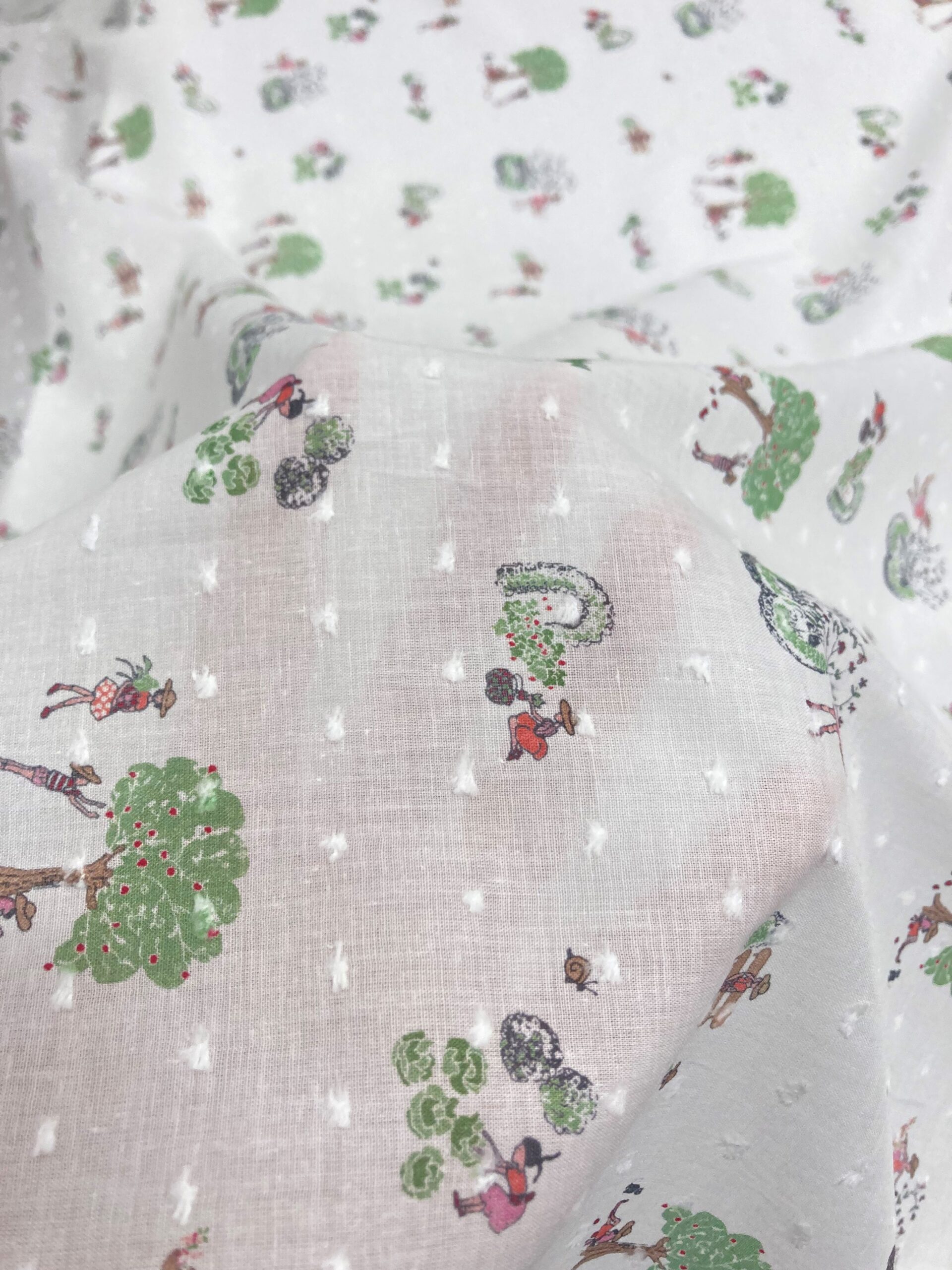 Algodón Plumeti arboles