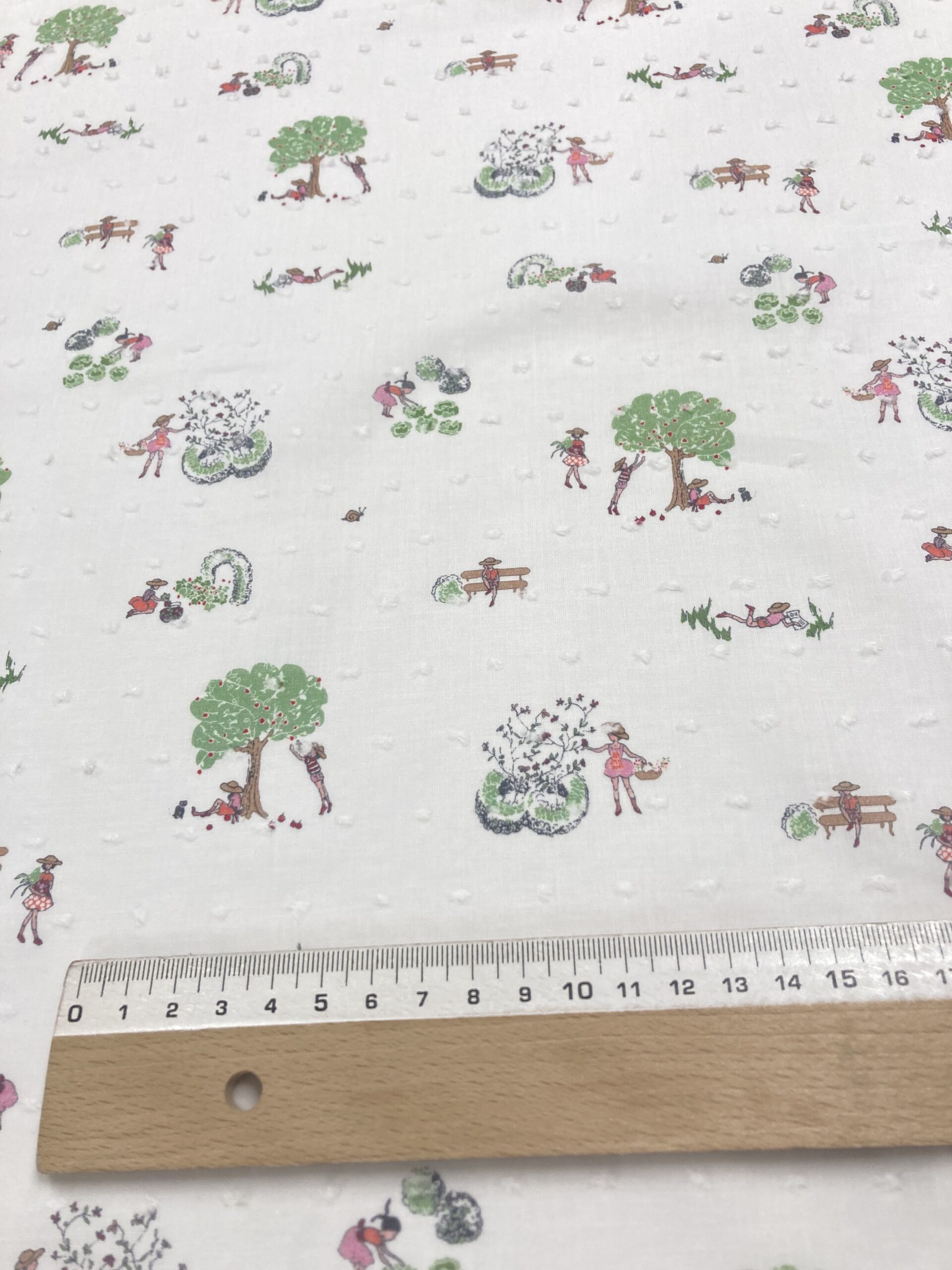 Algodón Plumeti arboles