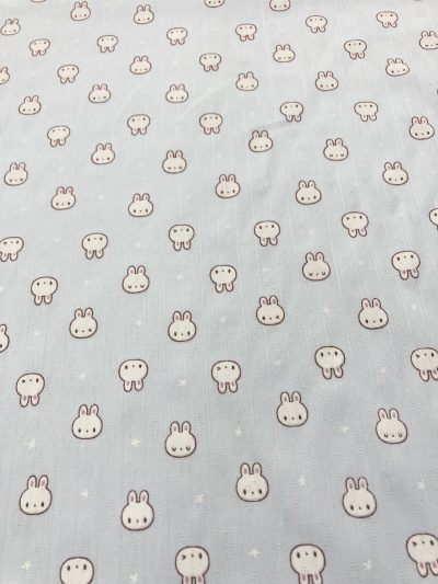 Algodón conejitos f.azul