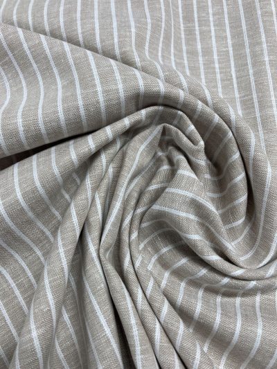 Algodón Lino Kino Rayas camel