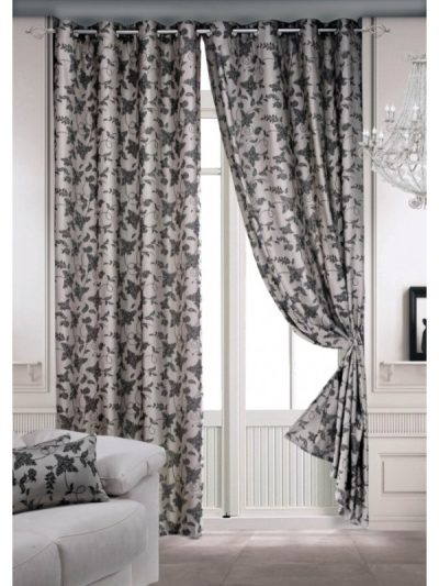 Cortina Jacuard "FLOR RELIEVE"