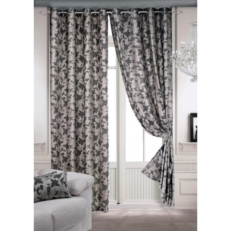 Cortina Jacuard "FLOR RELIEVE"