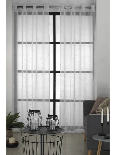 Visillo "TOPITOS METALIZADOS" Gris