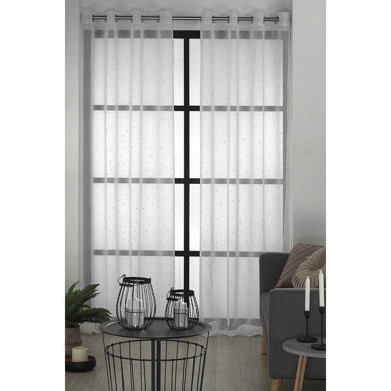 Visillo "TOPITOS METALIZADOS" Gris