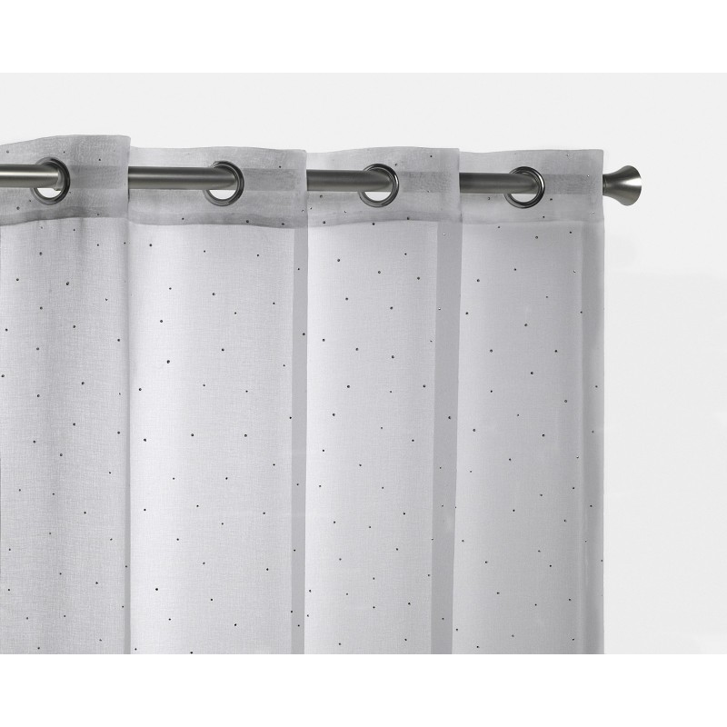 Visillo "TOPITOS METALIZADOS" Gris