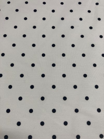 Popelín Flamenca Lunar lenteja negro