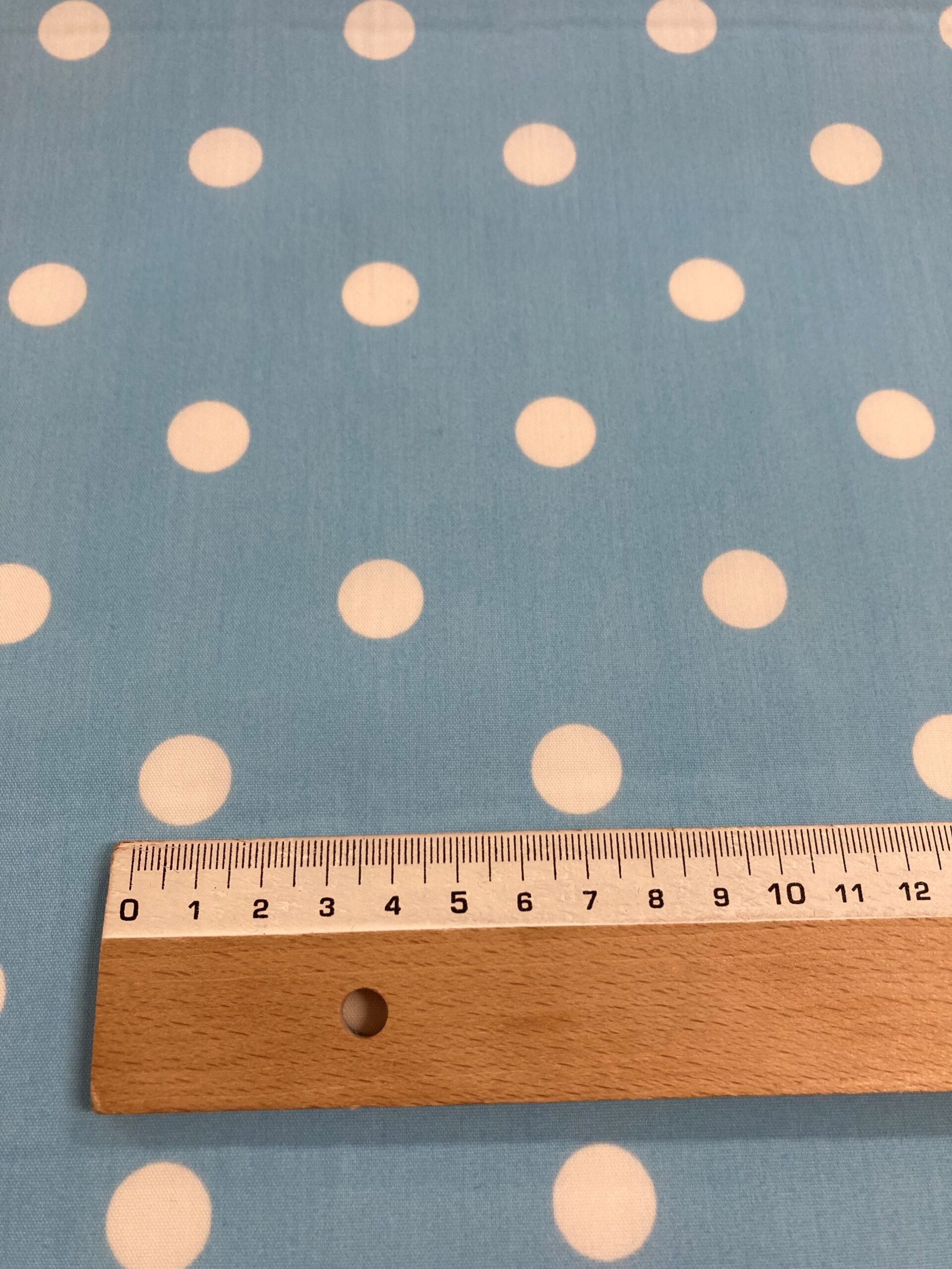 Popelín Flamenca celeste lunar blc