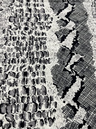 Punto alg/vis animal print gris